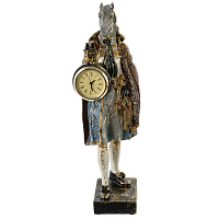 Фигурка декоративная "Лошадь" с часами D5см, (LR44x1), L11,5 W11 H36 см оптом