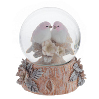 Фигурка декор в стекл шаре "Птички: Зимняя Сказка", D 6 см, L7 W6,5 H8 см оптом