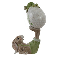 Фигурка декоративная "Заяц с яйцом", L11 W7 H18,5 см оптом