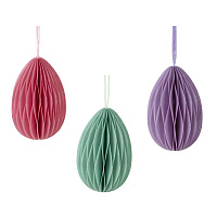 Набор из 3-х изделий декоративных подвесных "Яйцо" (5*7), L16 W5,5 H8 см оптом