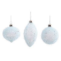 Украшение новогоднее "Шар/Капля/Сосулька", L6 W6 H13,5 см, 3в. оптом