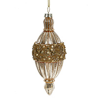 Украшение новогоднее "Фигурная сосулька", L7 W7 H17 см оптом