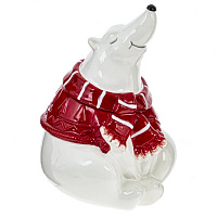 Конфетница "Белый медведь мечтатель", 1200 мл, L14 W15 H22 см оптом