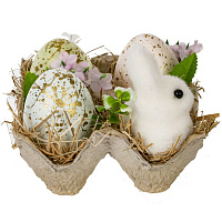 Изделие декоративное "Пасхальная композиция", L10,5 W10 H8,5 см оптом