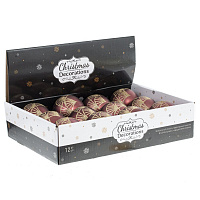 Набор из 12шт Украшение новогоднее "Шар", D 8 см, L35 W27 H8,5 см оптом