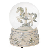 Фигурка декоративная в стекл шаре "Карусель" (ключ, муз), D 10 см, L10 W10 H14 см оптом