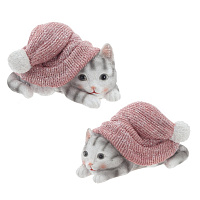 Фигурка декоративная "Котенок",  L13,5 W8 H7,5 см, 2в. оптом