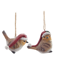 Фигурка декоративная подвесная "Птичка",   L6,5 W3,5 H6 см, 2в. оптом