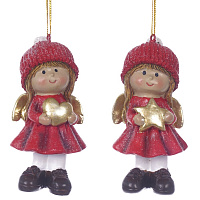 Фигурка декоративная подвесная "Ангел",  L4,5 W3,5 H10 см, 2в. оптом