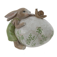 Фигурка декоративная "Заяц с яйцом", L8 W5 H6,5 см оптом