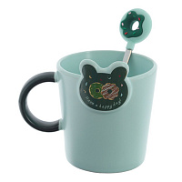 Кружка с ложкой, 350 мл, L12 W9,5 H11 см оптом