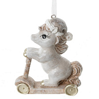 Фигурка декоративная подвесная "Лошадка на самокате", L7,5 W3 H9 см оптом