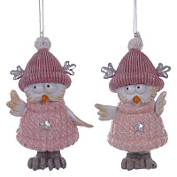 Фигурка декоративная подвесная "Сова",  L5 W4,5 H10 см, 2в. оптом