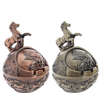 Пепельница "Лошадь", L10,5 W12 H15,5 см, 2в. оптом