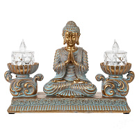 Фигурка декоративная "Будда"с 2-мя LED свечами , L21,5 W7,5 H14,5 см оптом
