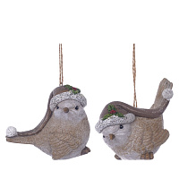 Фигурка декоративная подвесная "Птичка",  L7,5 W5 H9 см, 2в. оптом