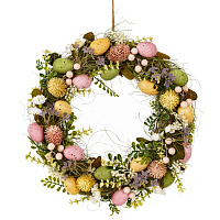 Изделие декоративное "Венок пасхальный", L32 W9 H32 см оптом