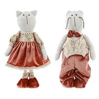 Игрушка набивная "Кот/Кошка", L16 W11,5 H36 см, 2в. оптом
