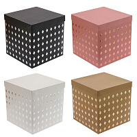 Коробка подарочная (бумага 350г/м2), L29,5 W29,5 H30 см, 4в. оптом