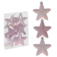 Набор из 6шт Украшение новогоднее “Звезда”, L13 W2,5 H18,5 см оптом