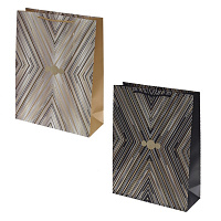 Пакет подарочный L (бумага 210г/м2, блок 12шт), L30 W12 H40 см, 2в. оптом