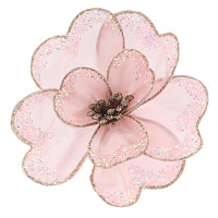 Цветок искусственный "Магнолия" (на клипсе), L18 W18 H11 см оптом