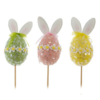 Изделие декоративное (вставка) "Яйцо" (блок 12шт) (6*6*11), L6 W6 H35 см, 3в. оптом