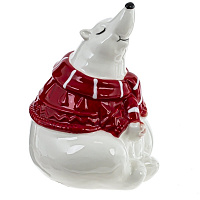 Копилка "Белый Медведь мечтатель", L8 W9 H13 см оптом