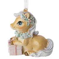 Фигурка декоративная подвесная "Лошадка", L6 W3 H6,5 см оптом
