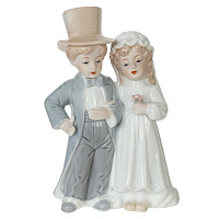 Фигурка декоративная "Жених и невеста", L9 W6,5 H14 см оптом