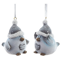 Фигурка декоративная подвесная "Птичка",   L3 W5 H5 см, 2в. оптом