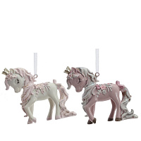 Фигурка декоративная подвесная "Лошадка", L8 W2,5 H7,5 см, 2в. оптом