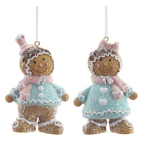 Фигурка декоративная подвесная "Пряничный человечек", L4,5 W3,5 H8 см, 2в. оптом