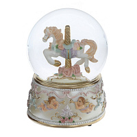 Фигурка декоративная в стекл шаре"Карусель" (ключ, муз), D 10 см, L9,5 W10 H14 см оптом