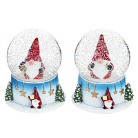 Фигурка декор в стекл шаре "Гном", D7 см, L7,5 W7,5 H8,5 см, 2в. оптом