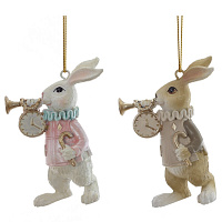 Фигурка декоративная подвесная "Заяц", L5 W3,5 H7,5 см, 2в. оптом