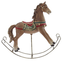 Фигурка декоративная "Лошадка-качалка", L30 W8 H26,5 см оптом