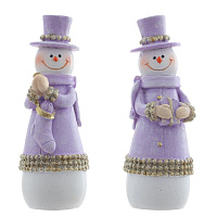 Фигурка декоративная "Снеговик", L4 W4 H11 см, 2в. оптом