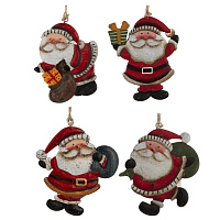 Изделие декоративное подвесное "Дед Мороз", L8 W0,5 H9,5 см, 4в. оптом