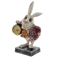 Фигурка декоративная "Кролик" с часами (LR44x1), L13 W13 H28 см оптом