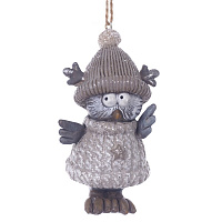 Фигурка декоративная подвесная "Сова", L5 W4,5 H10 см оптом