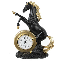 Фигурка декоративная "Лошадь" с часами (AAAx1 н/п), L16 W7,5 H23 см оптом