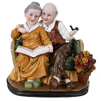 Фигурка декоративная "Бабушка с дедушкой", L16 W12 H15,5 см оптом