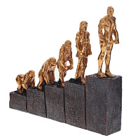 Фигурка декоративная "Эволюция человека", L21,5 W3,5 H19,5 см оптом