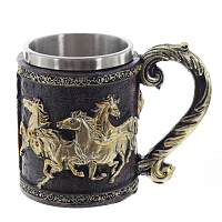 Кружка "Тройка лошадей", 430 мл, L15 W10 H12 см оптом