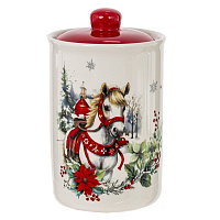 Ёмкость для сыпучих продуктов "Лошадь", 680 мл, L10 W10 H16,5 см оптом