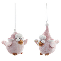 Фигурка декоративная подвесная "Птичка",   L5 W5,5 H5 см, 2в. оптом