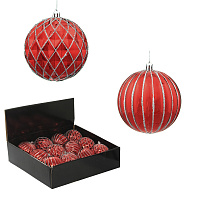 Набор из 12шт Украшение новогоднее Шар "Золотой наряд", D 10 см, L44 W34 H11 см оптом