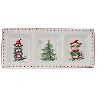 Менажница "Новогодний подарок", L32 W14 H3 см оптом