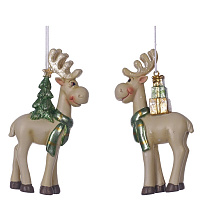 Фигурка декоративная подвесная "Олень",  L5,5 W2,5 H11 см, 2в. оптом